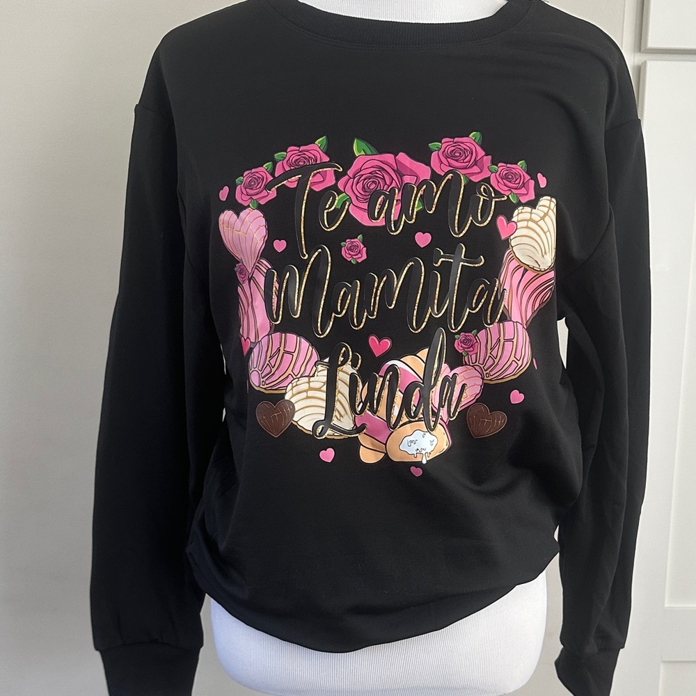 Black Floral Graphic Women's Top